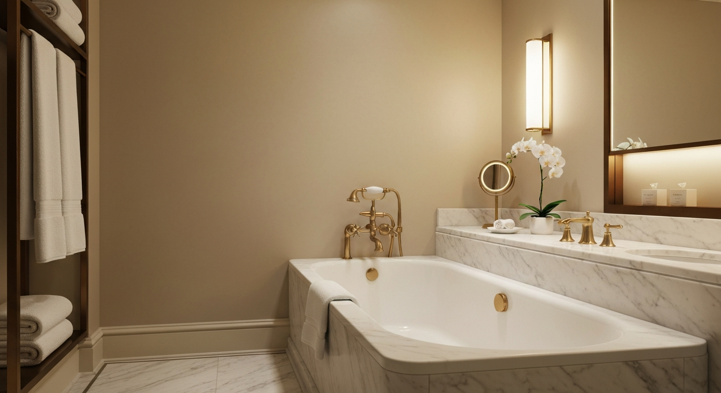 Baño de Lujo de la Suite Deluxe con tina independiente