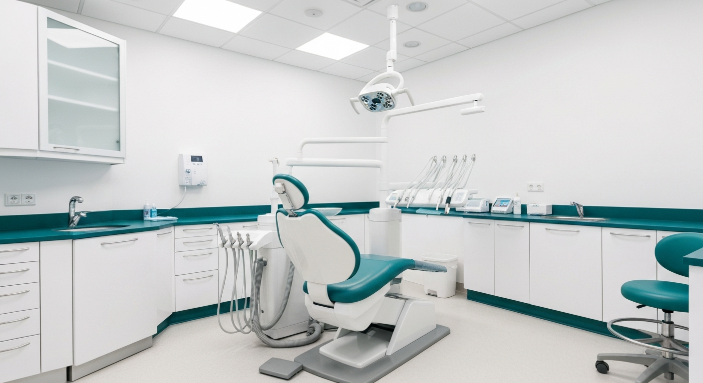 Interior moderno de la clínica Halo Estetica Dental.